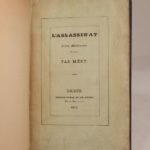 Couverture du livre Estimation du livre « l’Assassinat. Scènes méridionales de 1815. »