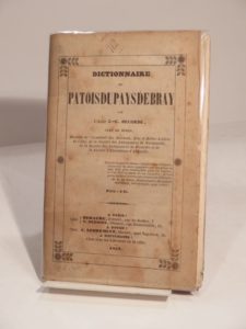 Estimation Encyclopédies - Couverture du livre Estimation du livre « dictionnaire du patois du Pays de Bray. »