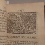 Couverture du livre Estimation du livre « abbrege de la vie de Louis Mandrin, ched des contrebandiers en France. [SUIVI DE :] La Mandrinade, poëme en quatre chants, en vers burlesques. [ET DE : ] Testament politique de Louis Mandrin, Généralissime des troupes de contrebandiers, écrit par lui-même dans sa prison. »