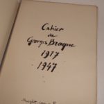 Couverture du livre Estimation du livre « cahier de Georges Braque 1917 1947 »