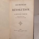 Couverture du livre Estimation du livre « les Français sous la Révolution. Par MM. Augustin Challamel et Wilhelm Ténint, avec quarante scènes et types dessinés par M. H. Baron, gravés sur acier par M. L. Massard. »