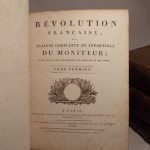 Couverture du livre Estimation du livre « révolution française, ou Analyse complette et impartiale du Moniteur : suivie d’une table alphabétique des personnes et des choses. Tome 1 : Table chronologique du Moniteur, du 5 mai 1789 au 30 décembre 1792. T2 : du 1er janvier 1793 au 6e jour complémentaire An III (22 septembre 1795). T3 : du 1er vendémiaire An IV (23 septembre 1795) au 6e jour complémentaire An VII (22 septembre 1799). Et Tomes 3 et 4 des Tables alphabétiques (Villes et Choses). »