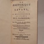 Couverture du livre Estimation du livre « la Rhétorique des Savans […] contenant des pièces choisies des plus célèbres poêtes et orateurs. Par M. l’Abbé Charuel d’Antrain. »
