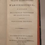 Couverture du livre Estimation du livre « elémens d’Algèbre, à l’usage de l’Ecole Centrale des Quatre-Nations. Troisième édition, revue et corrigée. [SUIVI DE: ] Traité élémentaire d’Arithmétique, à l’usage de l’Ecole Centrale des Quatre-Nations. Troisième édition. »