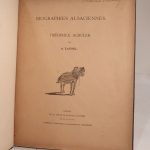 Couverture du livre Estimation du livre « biographies alsaciennes : Théophile Schuler, par A. Laugel. »