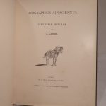 Couverture du livre Estimation du livre « biographies alsaciennes : Théophile Schuler, par A. Laugel. »