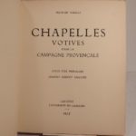 Couverture du livre Estimation du livre « chapelles votives dans la campagne provençale. Louis Pize préfacier. Joanny Drevet imagier. »