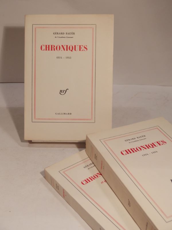 Couverture du livre Estimation du livre « chroniques 1934-1953. Chroniques 1954-1964. Chroniques III et quelques proses. »