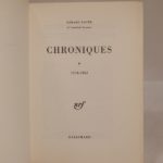 Couverture du livre Estimation du livre « chroniques 1934-1953. Chroniques 1954-1964. Chroniques III et quelques proses. »