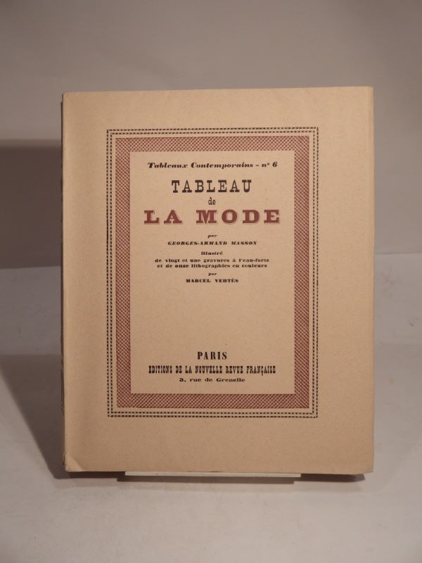 Couverture du livre Estimation du livre « tableau de la Mode, par Georges-Armand Masson. Illustré de vingt et une gravures à l’eau-forte et de onze lithographies en couleurs par Marcel Vertès. »