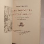 Couverture du livre Estimation du livre « les Discours du Docteur O’Grady, par André Maurois. Avec quinze gravures au burin de J.-E. Laboureur. »