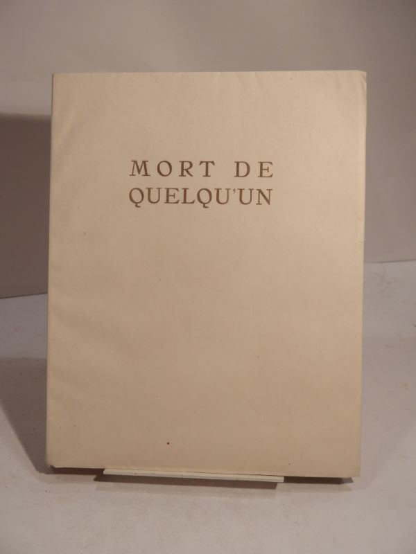 Couverture du livre Estimation du livre « mort de quelqu’un. Illustré de vingt-quatre eaux-fortes de Maurice Asselin. »