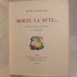 Couverture du livre Estimation du livre « morte la Bête… Illustré de trente aquarelles de L. Lacoste. »