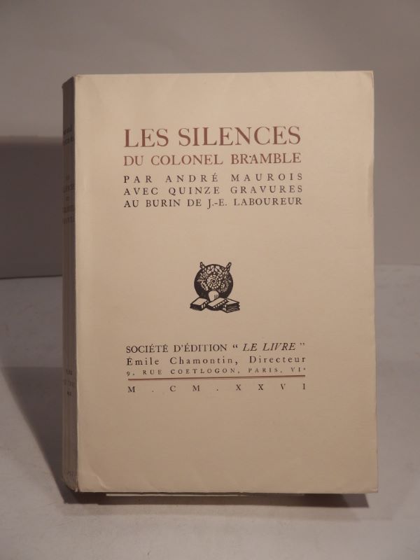 Couverture du livre Estimation du livre « les Silences du Colonel Bramble, par André Maurois. Avec quinze gravures au burin de J.-E. Laboureur. »