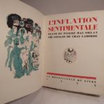 Couverture du livre Estimation du livre « l’Inflation sentimentale. Texte de Pierre Mac Orlan. Aquarelles de Chas Laborde. »