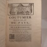 Couverture du livre Estimation du livre « nouveau Commentaire sur la Coutume de La Rochelle et du Pays d’Aunis […]. »