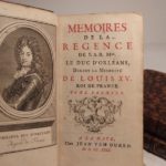 Couverture du livre Estimation du livre « mémoires de la Régence de S. A. R. Mgr. le Duc d’Orléans, durant la minorité de Louis XV, Roi de France. »