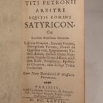 Couverture du livre Estimation du livre « titi Petronii Arbitri Equitis Romani SATYRICON […]. Cum Notis Bourlotii & Glossario Petroniano. »