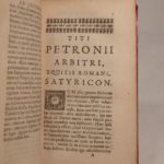 Couverture du livre Estimation du livre « titi Petronii Arbitri Equitis Romani SATYRICON […]. Cum Notis Bourlotii & Glossario Petroniano. »