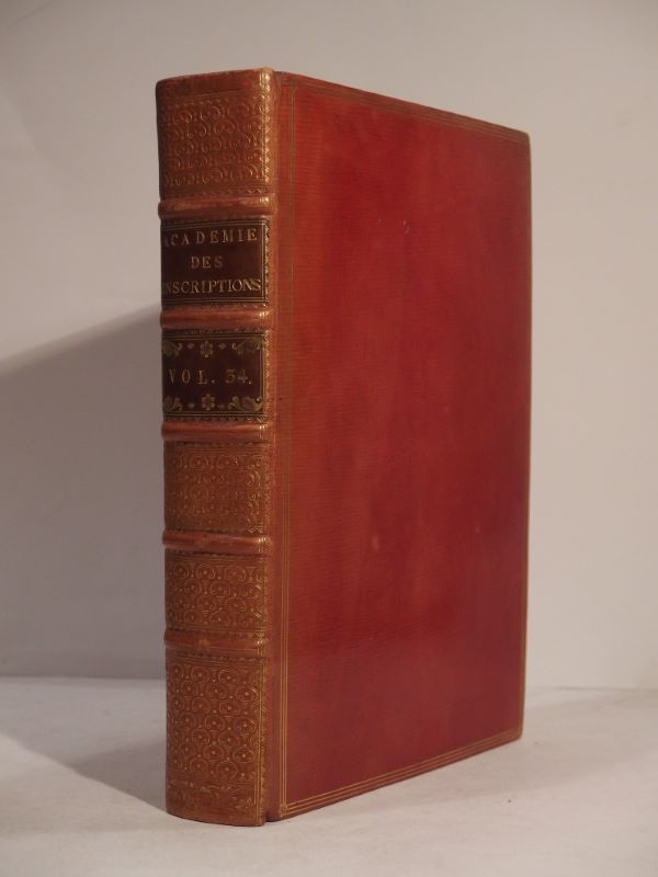 Couverture du livre Estimation du livre « histoire de l’Académie royale des Inscriptions et des Belles-Lettres, avec les Mémoires de Littérature, tirés des Registres de cette Académie, depuis l’année M.DCCLXIV (1764), jusques et compris l’année M.DCCLXVI (1766). Tome trente-quatrième. »
