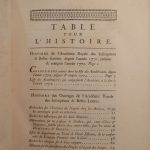 Couverture du livre Estimation du livre « histoire de l’Académie royale des Inscriptions et des Belles-Lettres, avec les Mémoires de Littérature, tirés des Registres de cette Académie, depuis l’année M.DCCLXX (1770), jusques et compris l’année M.DCCLXXII (1772). Tome trente-huitième. »