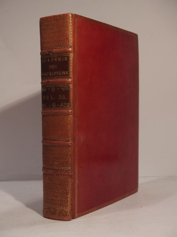 Couverture du livre Estimation du livre « mémoires de Littérature, tirés des Registres de l’Académie royale des Inscriptions et des Belles-Lettres, depuis l’année M.DCCLXIV (1764), jusques et compris l’année M.DCCLXVI (1766). Tome trente-cinquième. »