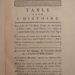 Couverture du livre Estimation du livre « histoire de l’Académie royale des Inscriptions et des Belles-Lettres, avec les Mémoires de Littérature tirés des Registres de cette Académie, depuis l’année M.DCCLXXIII (1773), jusques et compris l’année M.DCCLXXV (1775). Tome quarantième. »
