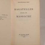 Couverture du livre Estimation du livre « bagatelles pour un massacre. »