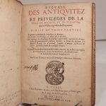 Couverture du livre Estimation du livre « recueil des Antiquitez et Privileges de la Ville de Bourges, et de plusieurs autres Villes capitales du Royaume. »