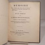 Couverture du livre Estimation du livre « mémoire sur la Relation qui existe entre les distances respectives de cinq points quelconques pris dans l’espace ; suivi d’un Essai sur la théorie des transversales, par  L. N. M. Carnot. »