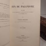 Couverture du livre Estimation du livre « la fin du paganisme. Etude sur les dernières luttes religieuses en Occident au quatrième siècle. »