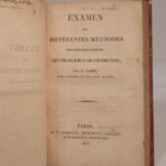 Couverture du livre Estimation du livre « examen des différentes méthodes employées pour résoudre les problèmes de géométrie ; par G. Lamé, élève ingérieur au Corps royal des Mines. [RELIE AVEC:] . Mémoire sur les lignes du second ordre […] , par C.-J. Brianchon. [ET:] Die geometrischen Konstructionen, ausgeführt mittelst der geraden Linie und eines festen Kreises […], von Jacob Steiner. Mit zwei Kupfertafeln. »