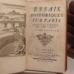 Couverture du livre Estimation du livre « essais historiques sur Paris. Nouvelle édition, revue, corrigée, & augmentée. [Supplément aux Essais historiques sur Paris.] [Et autres oeuvres de M. de Saintfoix sur les moeurs de cette Capitale : Lettres turques, Recueil sur le Prisonnier masqué]. »