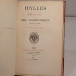 Couverture du livre Estimation du livre « idylles de Théocrite et Odes anacréontiques. Traduction nouvelle par Leconte de Lisle. »