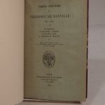 Couverture du livre Estimation du livre « poésies complètes de Théodore de Banville 1841-1854 : Les Cariatides, Les Stalactites, Odelettes, Le Sang de la Coupe, La Malédiction de Vénus, etc. Edition revue et corrigée par l’auteur. Avec un titre-frlontispice composé et gravé à l’eau-forte par Louis Duveau. »
