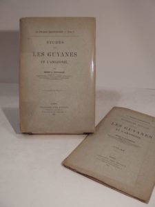 Estimation Voyages-Atlas - Couverture du livre Estimation du livre « la France équinoxiale, Tome 1 : Etudes sur les Guyanes et l’Amazonie, par Henri A. Coudreau. [ET:] Etudes et voyage à travers les Guyanes et l’Amazonie – ATLAS. »