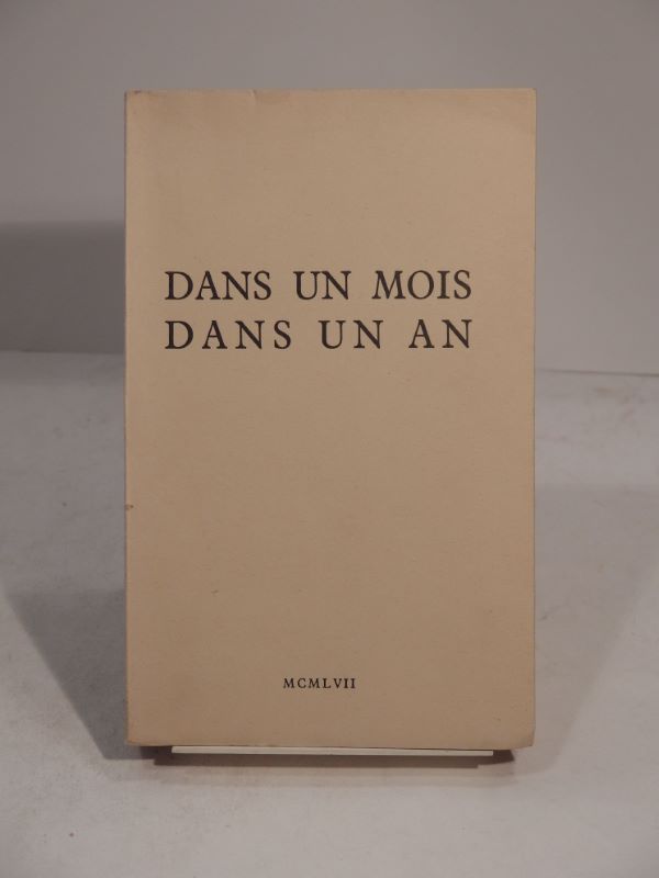 Couverture du livre Estimation du livre « dans un mois dans un an. Roman. »