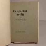 Couverture du livre Estimation du livre « ce qui était perdu. Roman. »