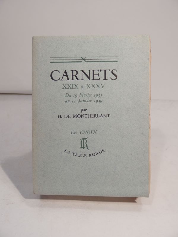 Couverture du livre Estimation du livre « carnets XXIX à XXXV : du 19 février 1935 au 11 janvier 1939. Avec un portrait gravé sur bois par Gilbert Poilliot d’après un dessin de A. Billis. »