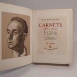 Couverture du livre Estimation du livre « carnets XXIX à XXXV : du 19 février 1935 au 11 janvier 1939. Avec un portrait gravé sur bois par Gilbert Poilliot d’après un dessin de A. Billis. »