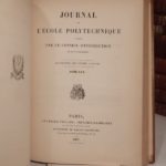 Couverture du livre Estimation du livre « journal Polytechnique, ou Bulletin du travail fait à l’Ecole Centrale des Travaux Publics, publié par le Conseil d’Instruction et Administration de cette Ecole. [Puis, dès le 2e Cahier : ] Journal de l’Ecole Polytechnique, ou Bulletin du travail fait à cette Ecole […]. [Puis :] Journal de l’Ecole Royale Polytechnique […]. [Puis :] Journal de l’Ecole Impériale Polytechnique […]. — Cahiers 1 (1794) à 8 et 10 à 49 (1881). »