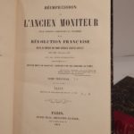 Couverture du livre Estimation du livre « réimpression de l’Ancien Moniteur, seule histoire authentique et inaltérée de la Révolution française depuis la réunion des Etats-généraux jusqu’au Consulat […]. Tome trentième et Tome trente-et-unième : TABLE rédigée et collationnée par M. A. Ray. »