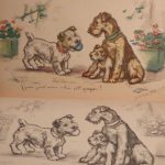 Couverture du livre Estimation du livre « album à Colorier, par Germaine Bouret. N°7 : Pas par là, y a un gros chien qui va nous mordre ! »
