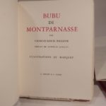 Couverture du livre Estimation du livre « bubu de Montparnasse, par Charles-Louis Philippe. Préface de Marcelle Marquet. Illustrations de Marquet. »