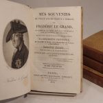Couverture du livre Estimation du livre « mes Souvenirs de vingt ans de séjour à Berlin, ou Frédéric le Grand, sa famille, sa cour, son gouvernement, son académie, ses écoles, et ses amis littérateurs et philosophes, par Dieudonné Thiébault […]. Troisième édition, revue par A. H. Dampmartin. »