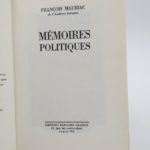 Couverture du livre Estimation du livre « mémoires politiques. »