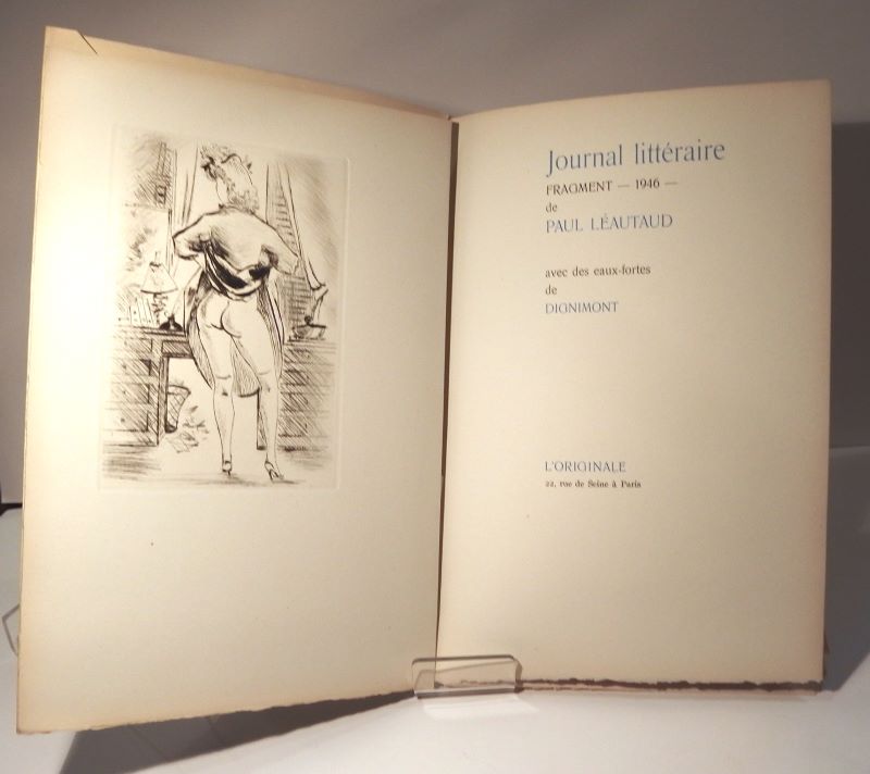 Couverture du livre Estimation du livre « journal littéraire. Fragment – 1946 – »