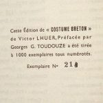 Couverture du livre Estimation du livre « le Costume breton de 1900 jusqu’à nos jours »