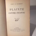 Couverture du livre Estimation du livre « plainte contre inconnu »