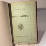 Couverture du livre Estimation du livre « poésies barbares »